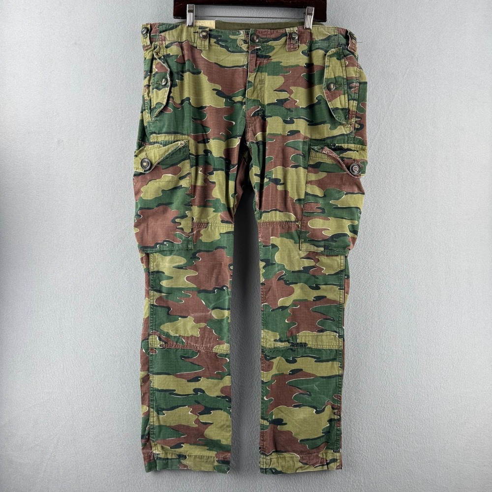 Vintage Polo Ralph Lauren Pants Mens Fits 40x30 Belgian Jigsaw Camo Military